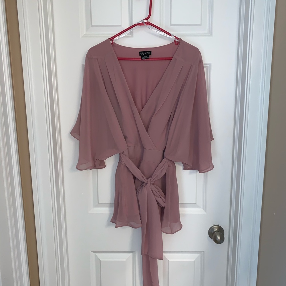 City Chic XS/14 top mauve